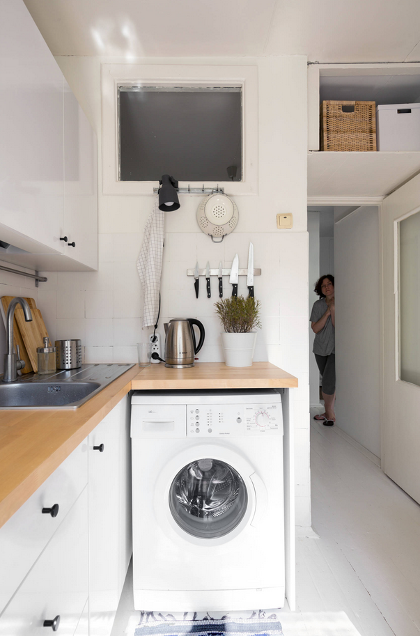 Где установить стиральную машину в маленькой квартире. полезные советы
