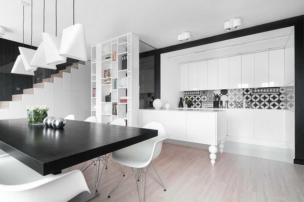 Темный низ светлый верх на кухне — 75 идей дизайна на фото реальных интерьеров