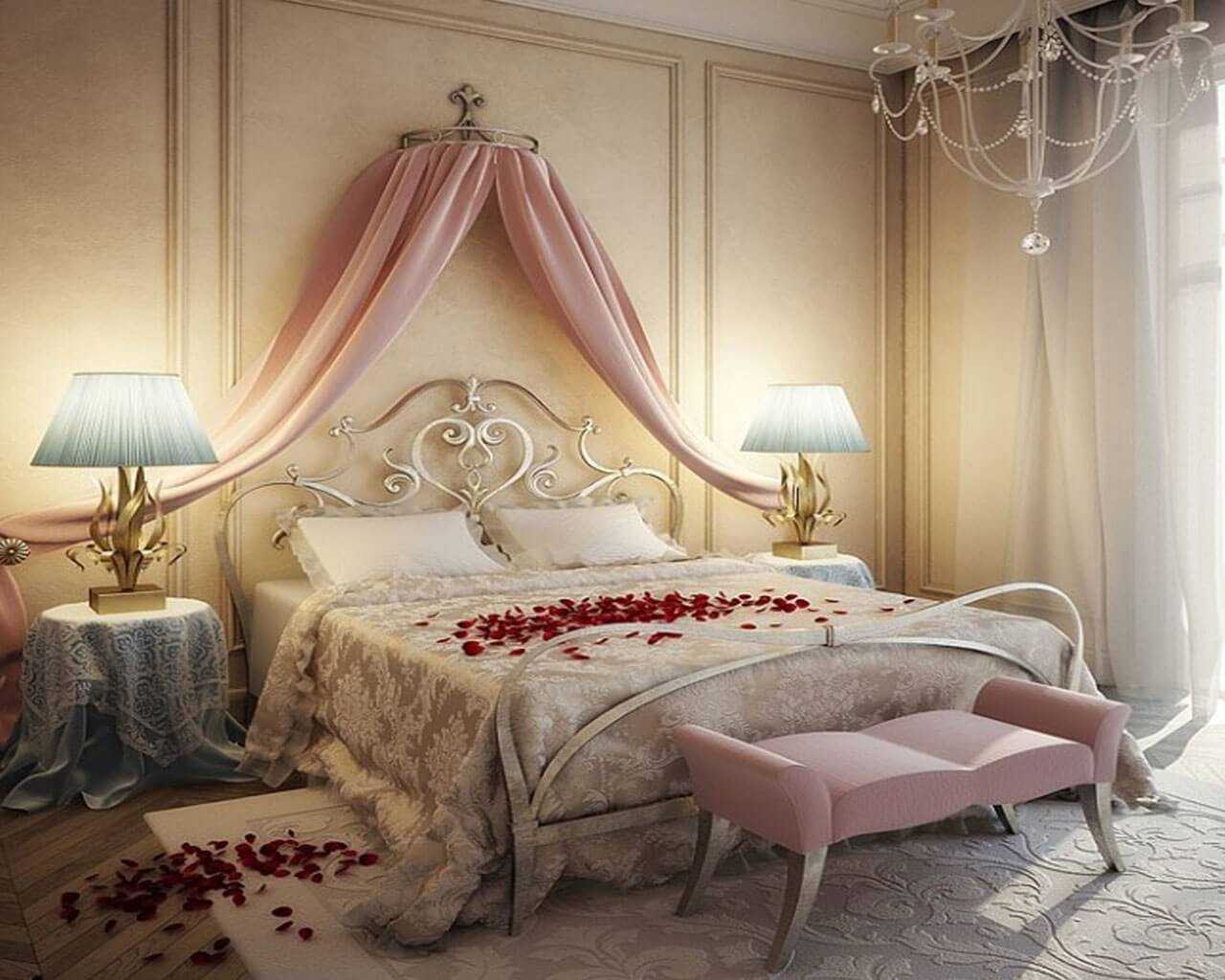 Как оформить спальню в романтическом стиле – фото идеи
