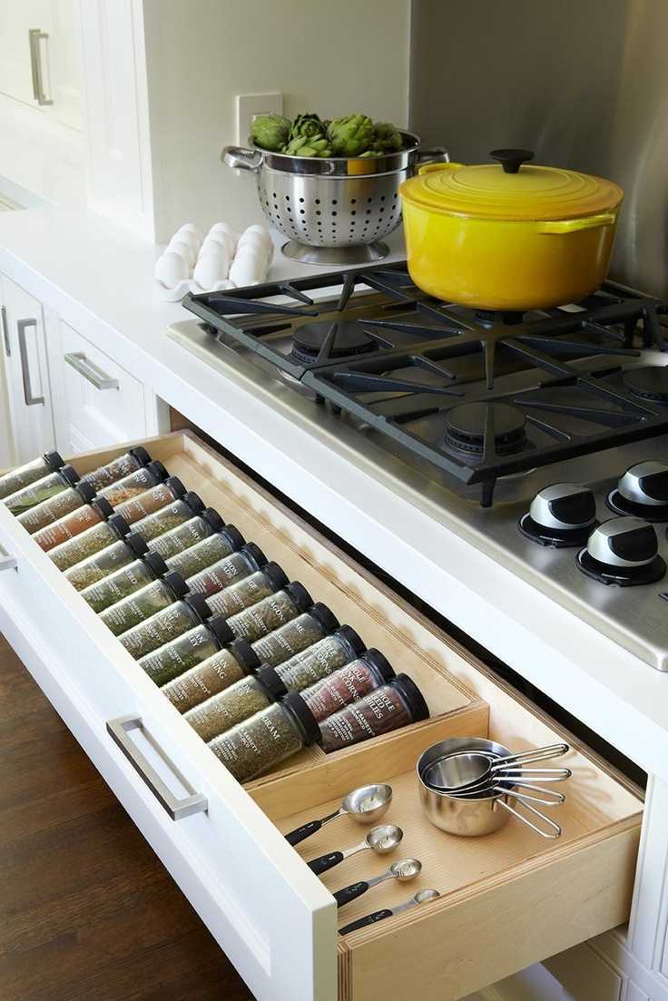 Как организовать пространство кухонных шкафов