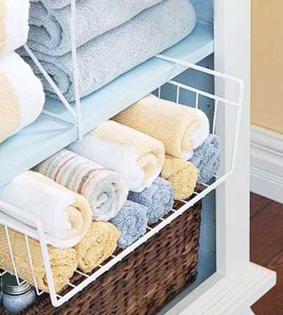 Где и как хранить полотенца (в шкафу, в ванной, на кухне)