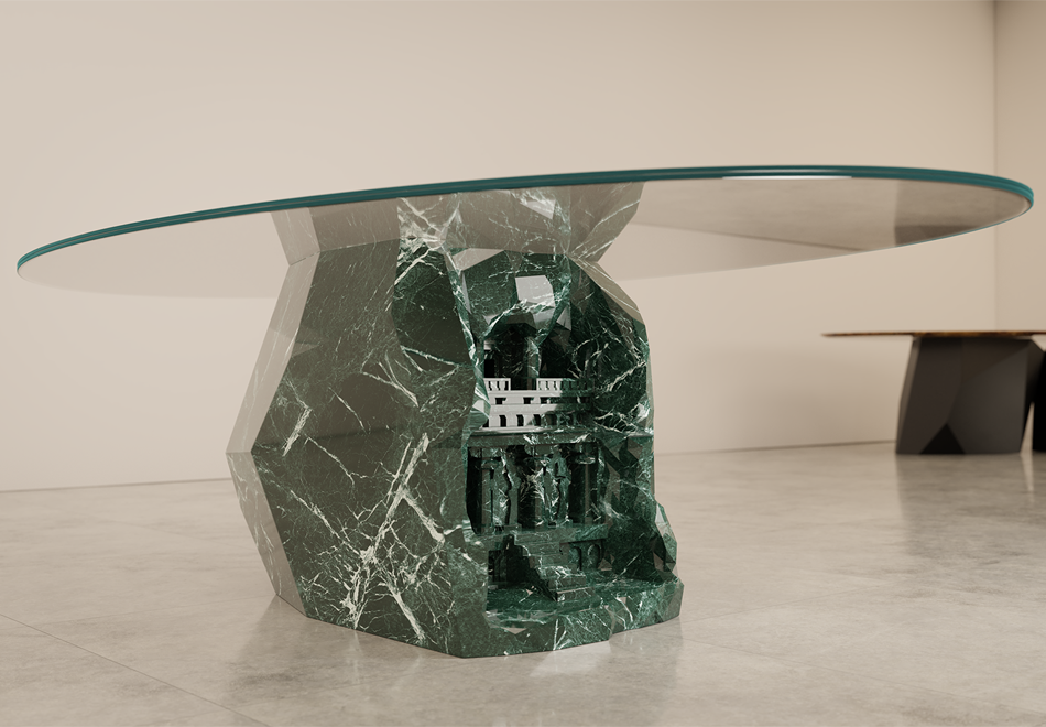 Дизайнеры из "даффи лондон" и их мебель из топоров, стекла и металла