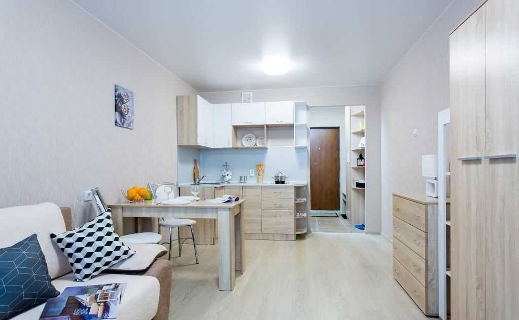 Дизайн маленькой квартиры студии 23 кв. м: фото
