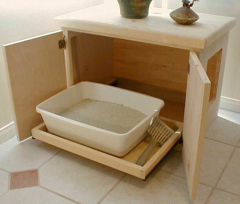 Туалет для кошек - закрытый лоток, или домик, особенности выбора и использования кошачьего туалета