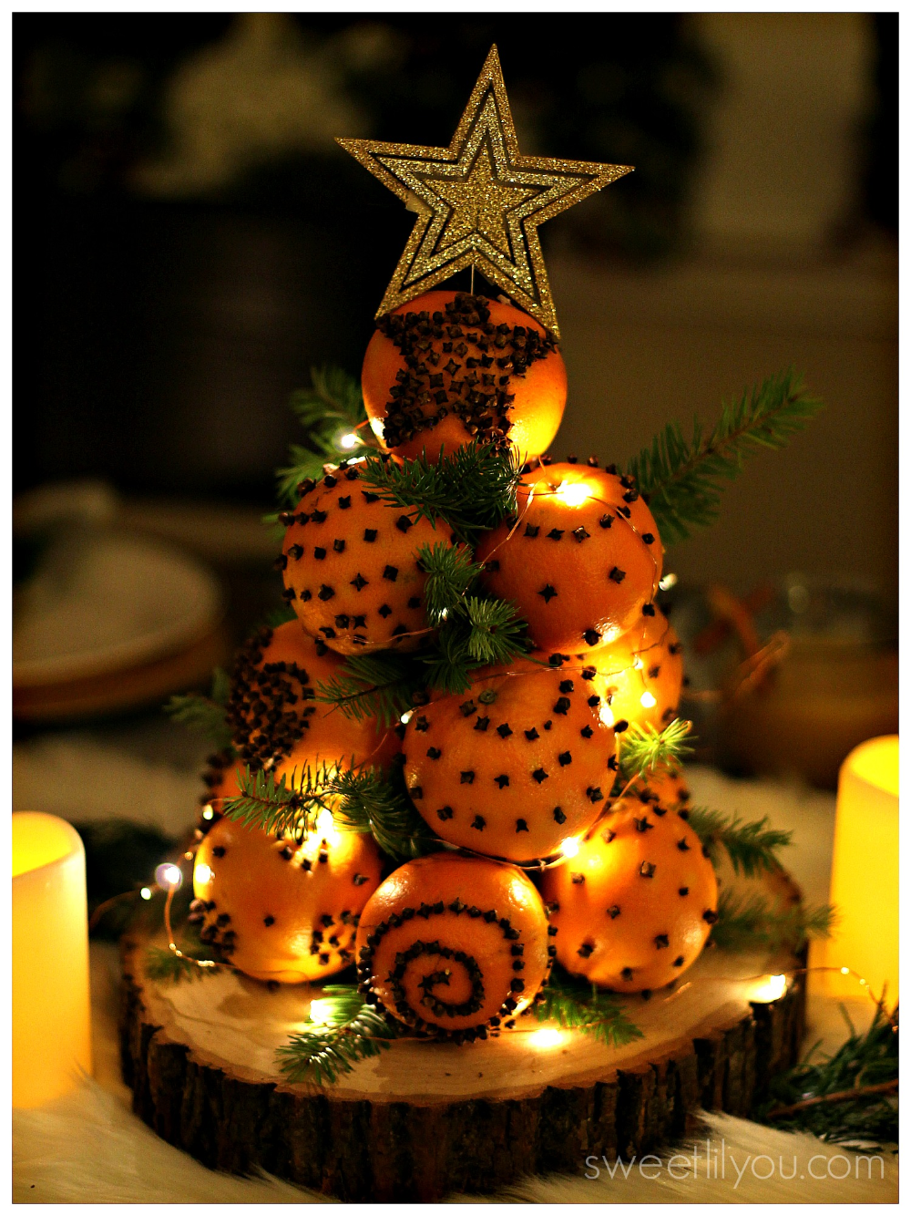 Новогодние украшения из апельсинов: как сделать помандер, гирлянду, елку и др. ⋆ фото 2022