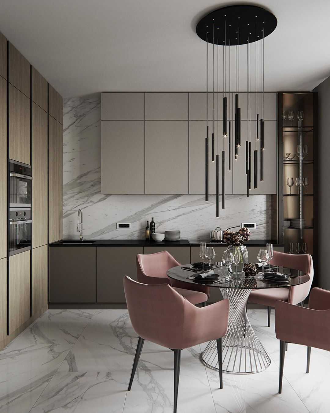 Кухня в современном стиле 2022 - дизайн с фото: интерьер, цвет, освещение, мебель, шторы и тюль, бюджетные идеи, новинки