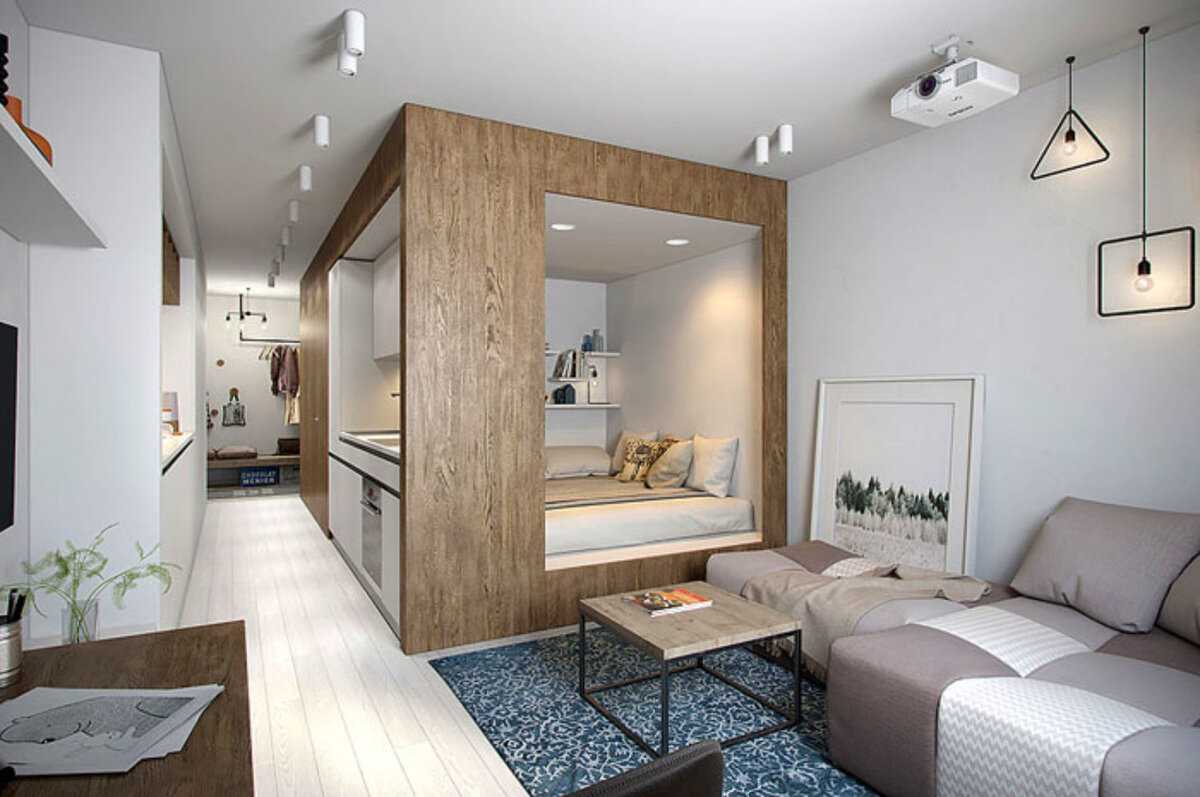 Дизайн однокомнатной квартиры 45 кв. м. 5 фото – проектов – ваш надёжный дом