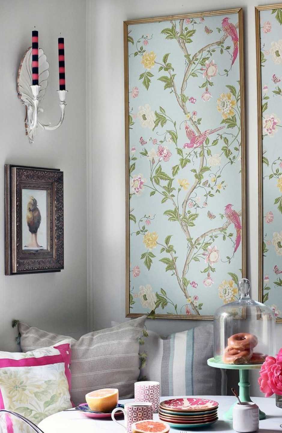 Обои с цветами для стен, обои с крупными и мелкими цветами в интерьере спальни