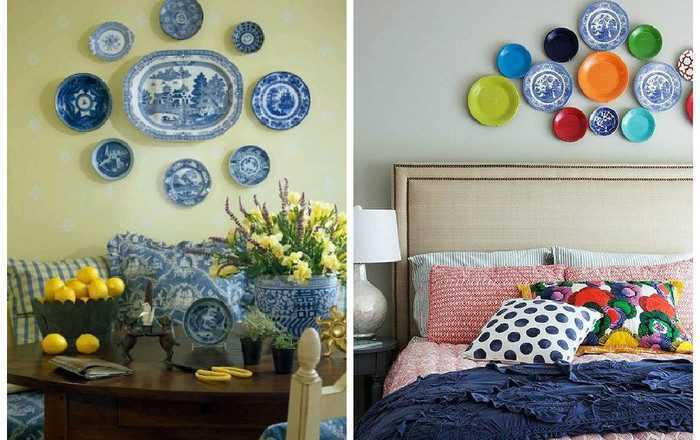 Декоративные тарелки на стену — идеи применения для оформления стильного декора (105 фото и видео)