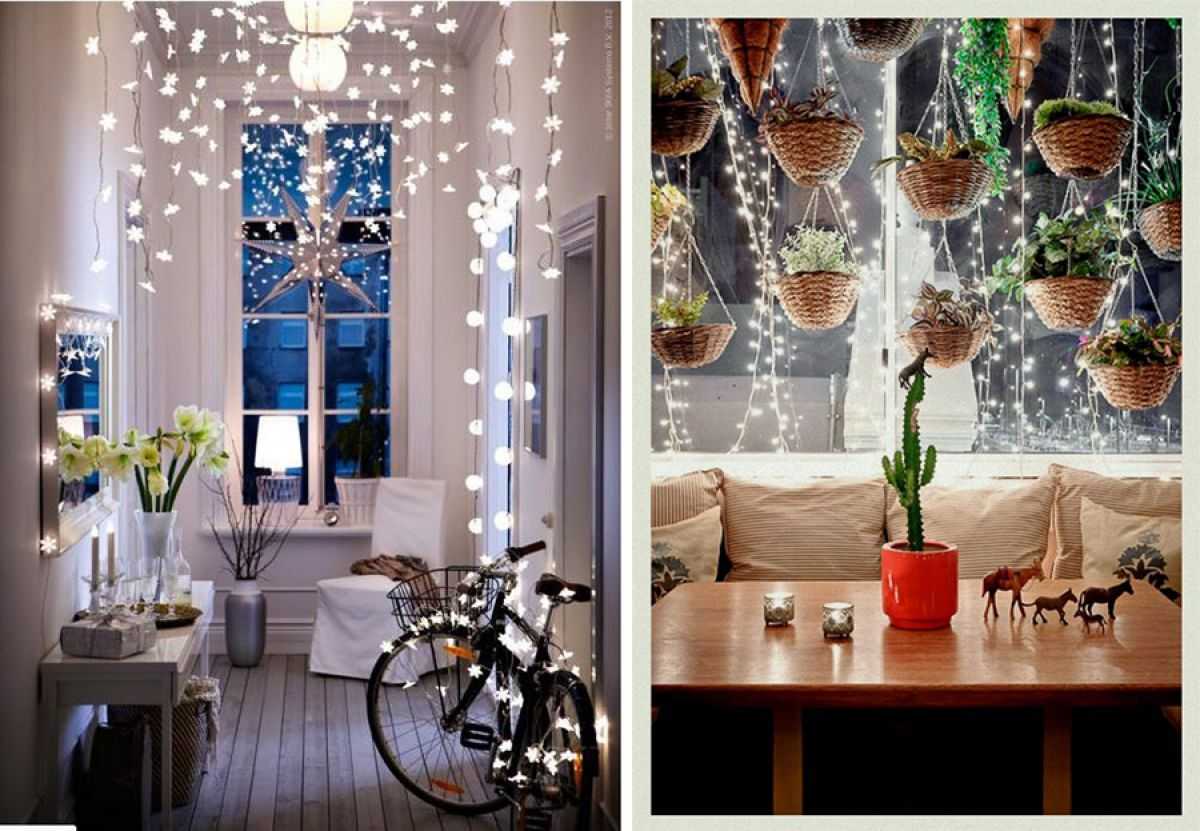 Новогодний интерьер и украшение дома, декор квартиры с елкой своими руками, яркое дизайнерское оформление студии на праздник