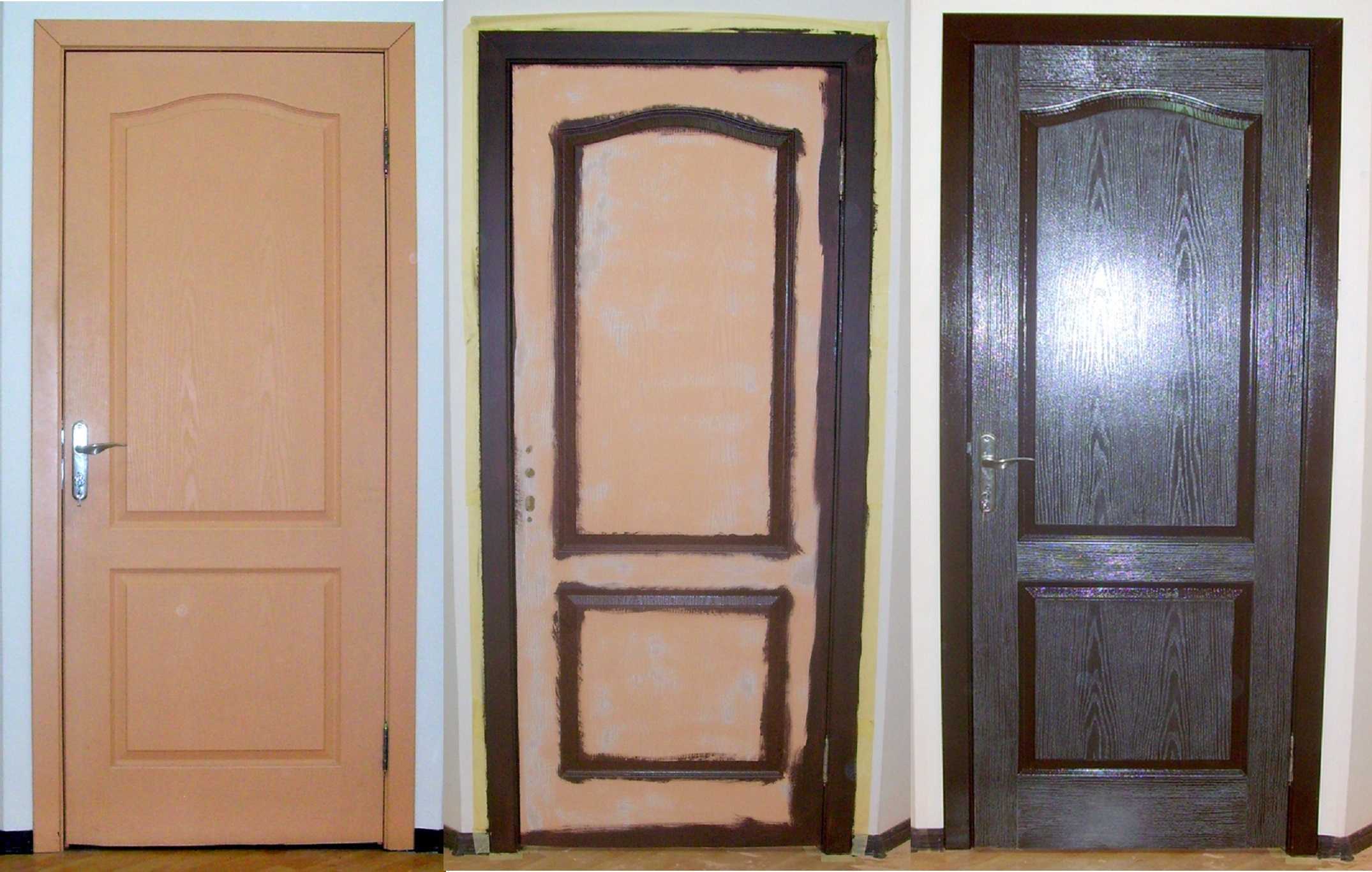 Ремонт шпонированных дверей: устранение глубоких царапин и сколов