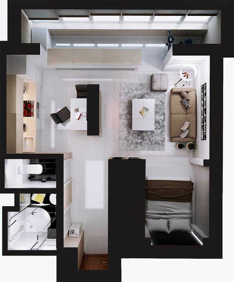 Квартира 38-39 кв. м: дизайн однокомнатной, проект, реальные фото однушки, планировка, интерьер, варианты отделки